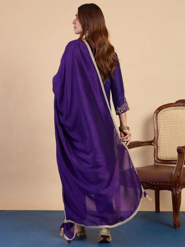 VP 9828 P Embroidered Kurta Pant Set